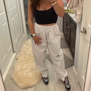 White adidas pants
